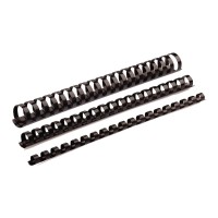 Fellowes Plastic Binding Coils 8mm Black, Pack of 100